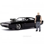 JADA Toys Fast & Furious Dom & Dodge Charger R/T 1: 24 Scale Black Die-Cast Car with 2.75 Die-Cast Figure