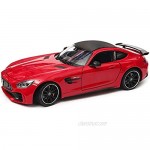 Mercedes AMG GT R Red with Carbon Top NEX Models 1/24 Diecast Model Car by Welly 24081