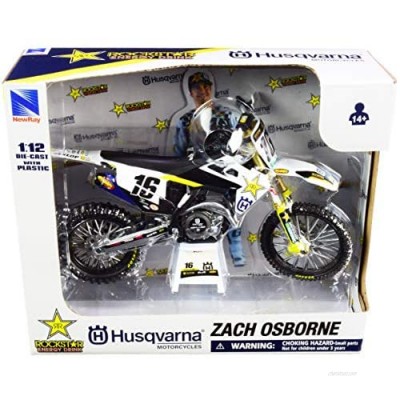 New-Ray FC450#16 Zach Osborne Rockstar Energy Drink 1/12 Diecast Motorcycle Model 58243  Blue