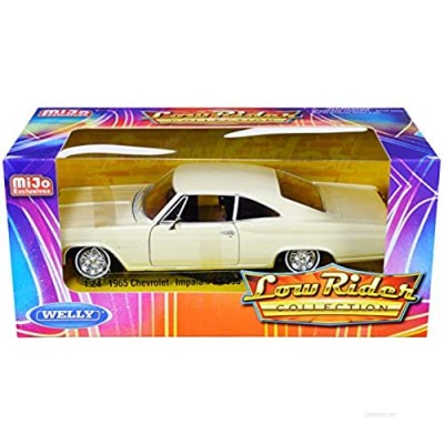 Welly Diecast 1965 Chevy Impala SS 396 Beige Low Rider Collection 1/24 Diecast Model Car by Welly 22417