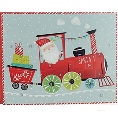 Adult's Christmas Advent Calendar - Traditional Santa Claus & Chimney 9.75" x 8"