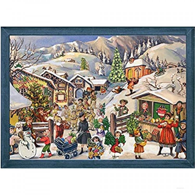 Advent Calendar Mountain Village in Snow