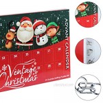 CaCaCook Advent Calendar 2020 Christmas Countdown Calendar Decoration 24pcs Metal Wire Puzzle Toys Gift Box Set Brain Teaser Toy for Xmas Holiday Décor Party Favor for Kids Adults Challenge