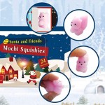 Christmas Advent Calendar 24PCS Different Cute Animal Toys for Squeezing Stress Christmas Countdown Toys Gift for Kids