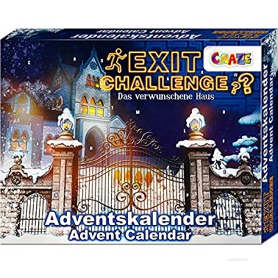 CRAZE Premium 24720 Christmas Advent Calendar 2020 EXIT Challenge Escape Game for Girls and Boys with exciting Content and Toys  Colorful