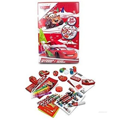 D'Arpeje Disney Cars Christmas Advent Calendar with 24 Surprises (CDIC086)  Red  1 size