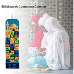 Eid Mubarak Advent Calendar Hanging Felt Countdown Calendar Eid Mubarak Felt Calendar Ramadan Countdown Calendar Eid Mubarak Wall 30Days Calendar With Pockets For Kids Gifts Ramadan Party Decor