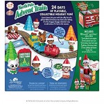 Elf on the Shelf North Pole Advent Train (.....INCLUDES 10 MINIS!) | Best Advent Calendar for Family Fun 2021 | Elf on the Shelf Accessories | Elf on the Shelf Advent Calendar
