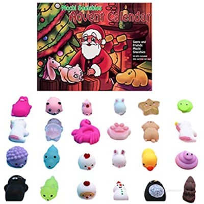 Justpe Advent Calendars 2020 Christmas Countdown Toys with 24pcs Different Cute Squishy Animal Soft Toys for Kids  24pcs/set - A Surprise Everyday for Kids before Christmas!
