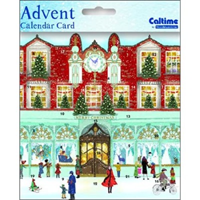 Mini Advent Calendar Cards (WDM0017) - Christmas is Coming - Glitter Varnished