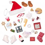 Our Generation BD37968C1Z Holiday Advent Calendar with Doll Toy Accessories for Kids 3 and Up