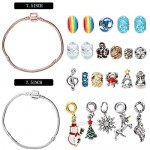 RTXUK Christmas Advent Calendar 2020 Jewellery Advent Calendars - Nice Gifts for Girls DIY Fashion Jewelry Set with 22 Charms Beads 2 Chain bracelet Set Present For 8-12 Year Old Girl