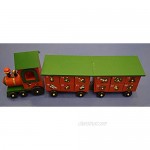 WOODEN ADVENT TRAIN WITH TWO CARRIAGES - CHRISTMAS TOY/DECORATION
