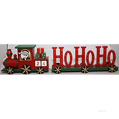 Wooden Christmas Advent Calendar Train With Ho Ho Ho Carriage