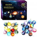 YJYQ 2020 Christmas Advent Calendar 24pcs Universe Galaxy Gift Box Children's Educational Toys Earth Science Kit Planetary Collection Activity Kit