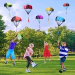 12 Pieces Parachute Toy Parachute Hand Throw Toy Set Tangle Free Throwing Parachute Figures Hand Throw Soldiers Outdoor Flying Toys