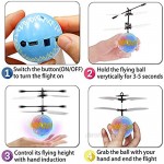 3 Pack Color Easter Eggs Flying Balls Toys for Kids Boys Easter Gift Hand Remote Control Rechargeable Helicopter Led Mini Drones Easter Basket Stuffers for Boys Girls Easter Party Outdoor Games