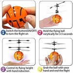3 Pack Flying Ball Toys RC Toy for Kids Boys Holiday Christmas Stocking Stuffer Gifts Rechargeable Light Up Ball Drone Infrared Induction RC Helicopter with Remote Controller