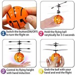 3 Pack Flying Ball Toys RC Toy for Kids Boys Holiday Christmas Stocking Stuffers Gifts Rechargeable Light Up Ball Drone Infrared Induction RC Helicopter with Remote Controller for Indoor Outdoor