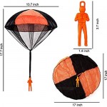 [4 Colors] Parachute Toys for Kids Parachute Men Outdoor Children's Flying Toys Without Assembly or Batteries Outdoor Toys Suitable for Gifts and Girl Gifts in All Ages
