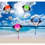 [4 Colors] Parachute Toys for Kids Parachute Men Outdoor Children's Flying Toys Without Assembly or Batteries Outdoor Toys Suitable for Gifts and Girl Gifts in All Ages