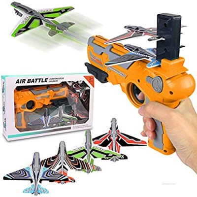 Airplane Toy  Bubble Catapult Plane Toy Airplane  Outdoor Toys for Kids  Outdoor Toy with 4 Pcs Glider Foam Plane  One-Click Ejection Model Airplane Shooting Launcher Toys for Kids Birthday Party