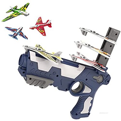 Airplane Toy Upgrade Catapult Plane Toy Airplane  One-Click Ejection Model Foam Airplane Shooting Game   with 4pcs Glider Airplane  Outdoor Sport Toys Birthday Gifts Party Favors