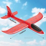 Airplane Toys 17.5 Large Throwing Foam Plane Durable Anti-collision Flight Mode Glider Plane Outdoor Yard Sport Family Game Flying Party Favours Foam Airplane Toy Festival Gifts for Kids Toddlers