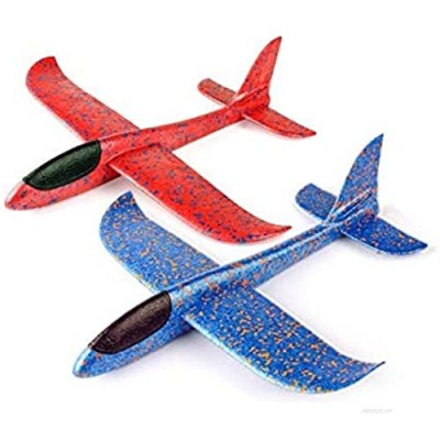 Airplane Toys  17.5" Large Throwing Foam Plane  Durable Anti-collision Flight Mode Glider Plane  Outdoor Yard Sport Family Game Flying Party Favours Foam Airplane Toy Festival Gifts for Kids Toddlers