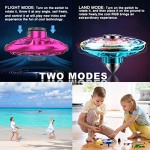 ALTHSITW Flying Spinner Hand Operated Mini Toy Drone Upgraded UFO Flying Toy With LEDs Indoor Drone Outdoor Toys Drones For Kids Or Adults Stress Reliever Social Toys.(blue)