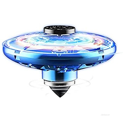 ALTHSITW Flying Spinner  Hand Operated Mini Toy Drone  Upgraded UFO Flying Toy With LEDs  Indoor Drone  Outdoor Toys  Drones For Kids Or Adults Stress Reliever Social Toys.(blue)