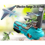 BETTINA Airplane Toys Bubble Catapult Plane Toy Airplane with 4pcs Glider Foam Plane Outdoor Toys Gifts for Kids Ages 3-8