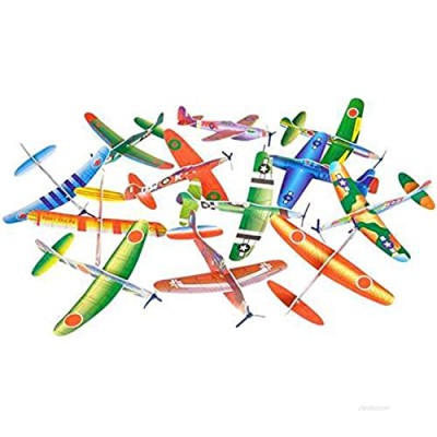 Big Mo's Toys 24 Pack 8 Inch Glider Planes - Birthday Party Favor Plane  Great Prize  Handout / Giveaway Glider  Flying Models  Two Dozen