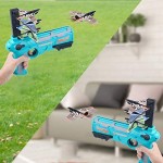 Catapult Plane Bubble Catapult Plane Toy Airplane Set Launcher Outdoor Toys for Kids Ages 4-8 One-Click Ejection Model Foam Airplane with 4Pcs Glider Airplane Launcher-Fun Outdoor Toy for Kids