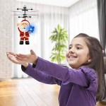 Flying Ball Fairy Drone Helicopter Toys for Kids Boys Girls 6 7 8 9 10 Year Old Gifts Rechargeable Light Up Flying Drone Santa Claus Toy Infrared Induction Helicopter for Indoor and Outdoor Games
