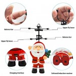 Flying Ball Fairy Drone Helicopter Toys for Kids Boys Girls 6 7 8 9 10 Year Old Gifts Rechargeable Light Up Flying Drone Santa Claus Toy Infrared Induction Helicopter for Indoor and Outdoor Games