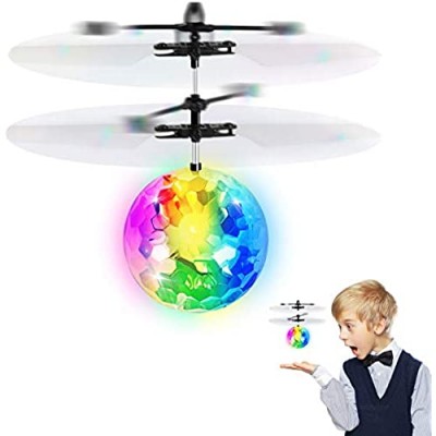 Flying Ball Toys  RC Toy Gifts Rechargeable Light Up Ball Drone Infrared Induction Helicopter with Remote Controller for 3 4 5 6 7 8 9 10 Year Old Boys and Girls