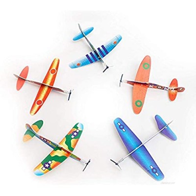 Fun Central AU584 12 Pieces  8 Inch Novelty Glider Planes  Toy Glider Planes  Assorted Glider Plane  Glider Plane Toy Pack for Kids