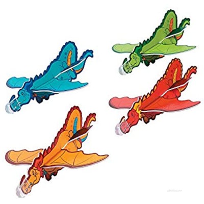 Fun Express Flying Dragon Gliders - Bulk Set of 4 Dozen - Novelty Toys and Party Favors