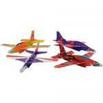 Giggle Time Flying High Jet Gliders Assortment - (48) Pieces - Assorted Styles - for Kids Boys and Girls Party Favors Pinata Stuffers Children’s Gift Bags Carnival Prizes