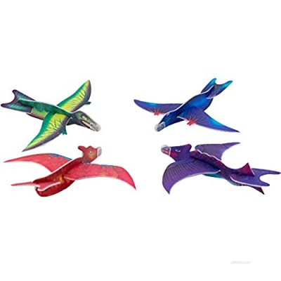 Giggle Time Prehistoric Gliders Assortment - (48) Pieces - Assorted Styles - for Kids  Boys and Girls  Party Favors  Pinata Stuffers  Children’s Gift Bags  Carnival Prizes
