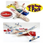Guillows Balsa Wood Gliders Jetfire Twin Pack & Sky Streak Twin Pack Gift Set Bundle - (4 Planes Total) by Guillow