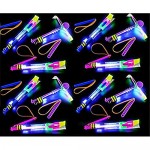 Habelyi 50pcs Amazing Led Light Arrow Rocket Helicopter Flying Toy Party Fun Gift Elastic Slingshot Flying Copters Summer Outdoor Game for Kids