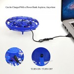 Hand Operated Drone for Kids or Adults Shinning Color LED Hands-Free Motion Sensor Mini Drone Hand -Controlled Flying Easy Indoor Small UFO Toy Flying Ball Drone Toy for Boys and Girls Blue