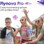 Hawiton Flynova Pro Flying Toys Flying Ball Spinner Hand Operated Drone for Kids - Flying Boomerang Spinner with Endless Tricks 360°Rotating & LED Lights Helicopter Stress Relief Toys for Boys Gift