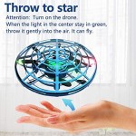 IOKUKI - Hand Operated Mini Drones for Kids & Adults with Shinning LED Lights Small Drone UFO Flying Ball Toys for 5-12 Years Old Boys/Girls Gifts (Blue)