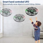 IOKUKI - Hand Operated Mini Drones for Kids & Adults with Shinning LED Lights Small Drone UFO Flying Ball Toys for 5-12 Years Old Boys/Girls Gifts (Black)
