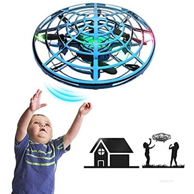 IOKUKI - Hand Operated Mini Drones for Kids & Adults with Shinning LED Lights  Small Drone UFO Flying Ball Toys for 5-12 Years Old Boys/Girls Gifts (Blue)