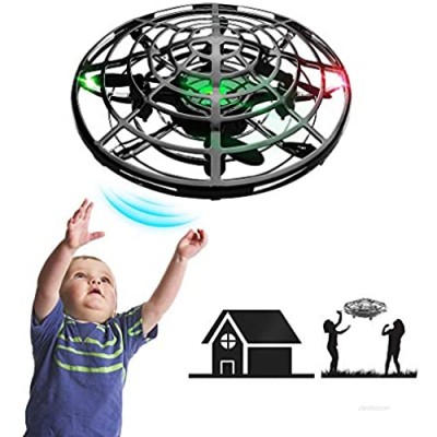 IOKUKI - Hand Operated Mini Drones for Kids & Adults with Shinning LED Lights  Small Drone UFO Flying Ball Toys for 5-12 Years Old Boys/Girls Gifts (Black)