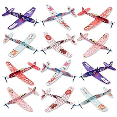 Kissdream 30 Pack 8 Inch Glider Planes - Birthday Party Favor Plane  Great Prize  Handout/Giveaway Glider  Flying Models.